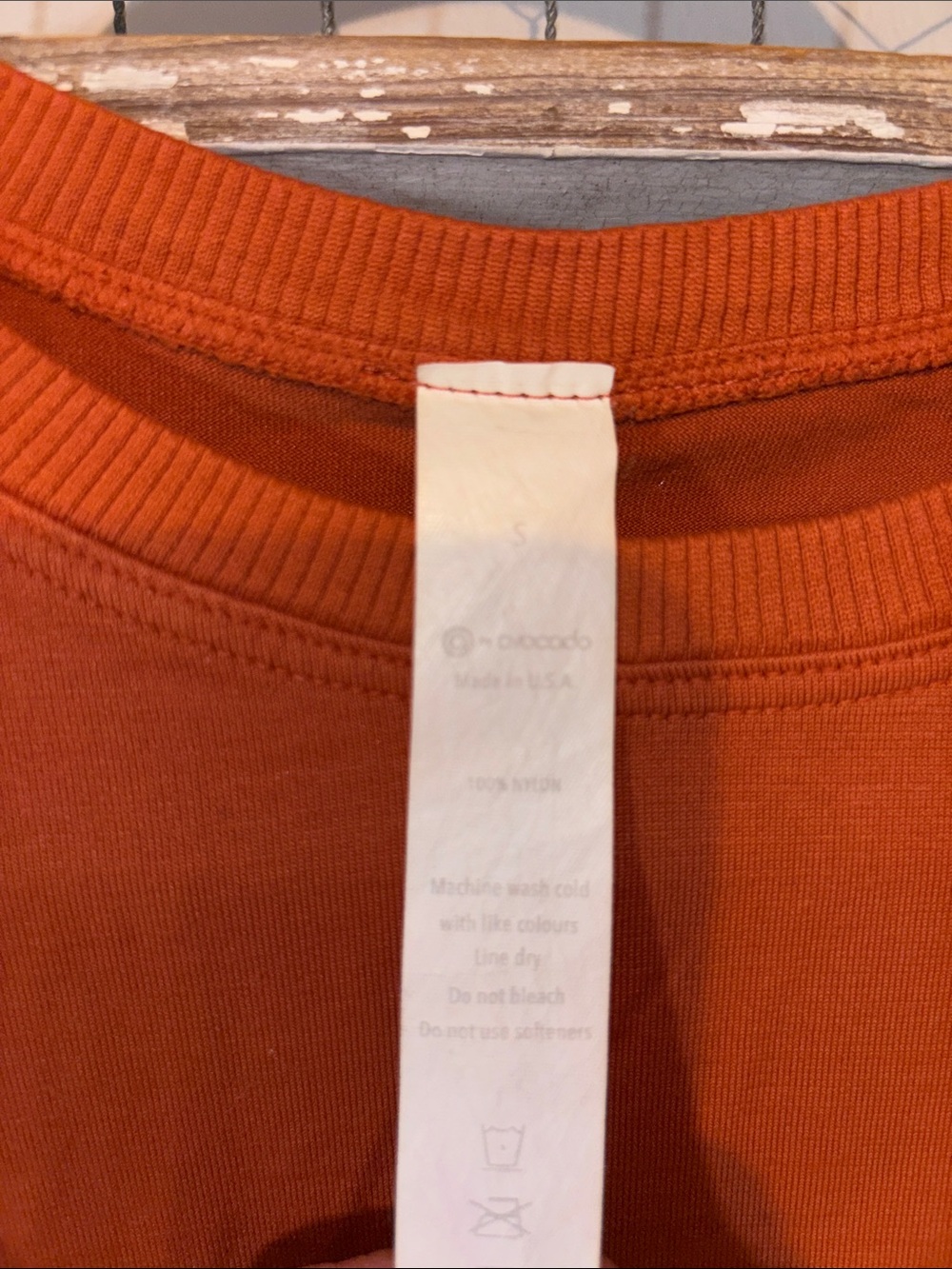 avocado Sleeveless Ribbed Tank Top in Rust - Picture 2 of 3